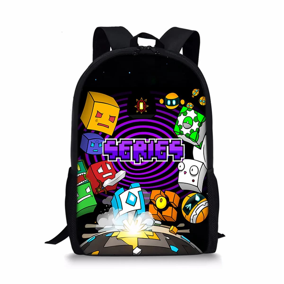 Wodoodporny plecak Geometry Dash 3D – tkanina Oxford