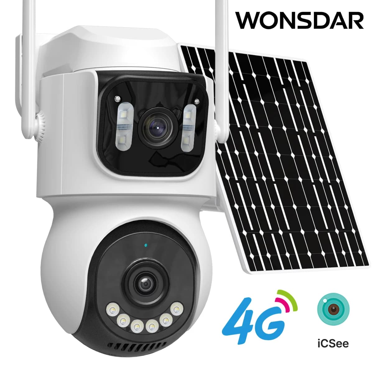 WONSDAR — solarna kamera 4G PTZ z automatycznym śledzeniem, nagrywanie 24/7
