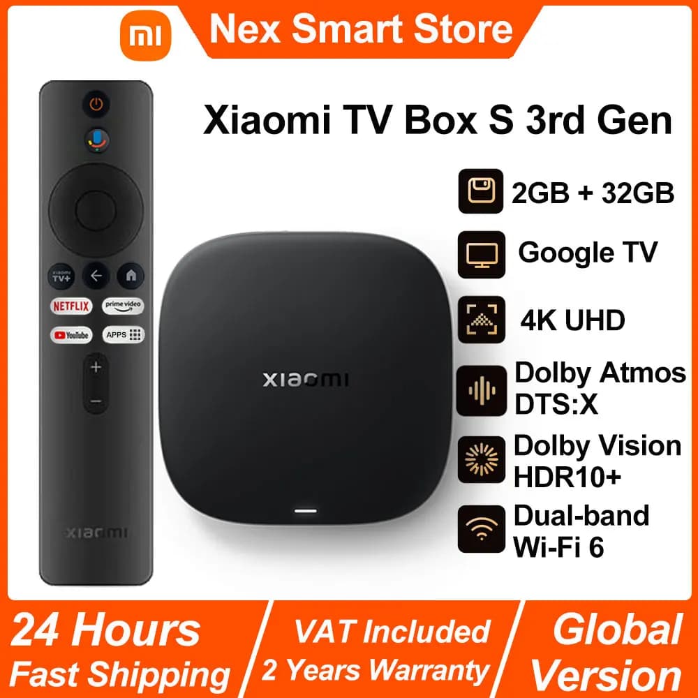 Xiaomi TV Box S (3. generacja) – odtwarzacz 4K UHD, Google TV, Dolby Vision