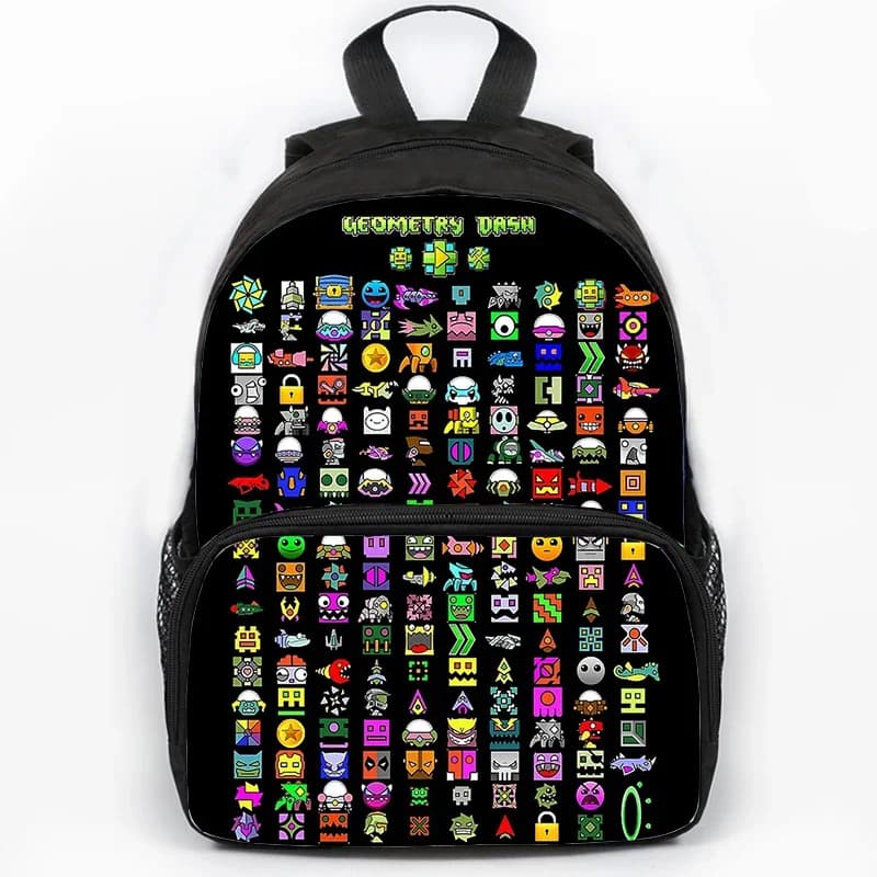 Plecak Geometry Dash Angry 16 cali – duża pojemność dla chłopców