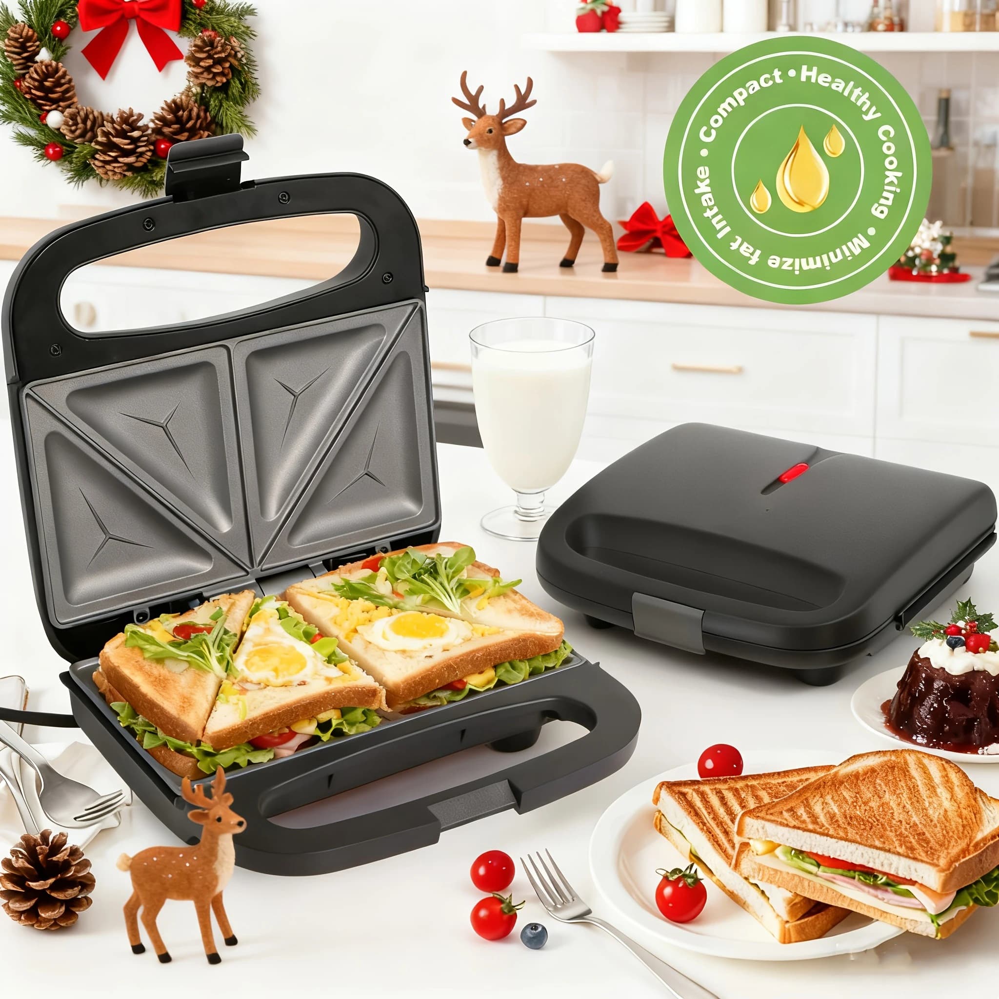 Opiekacz do kanapek i toster SUPERLEX 750 W – grill do panini i gofrów