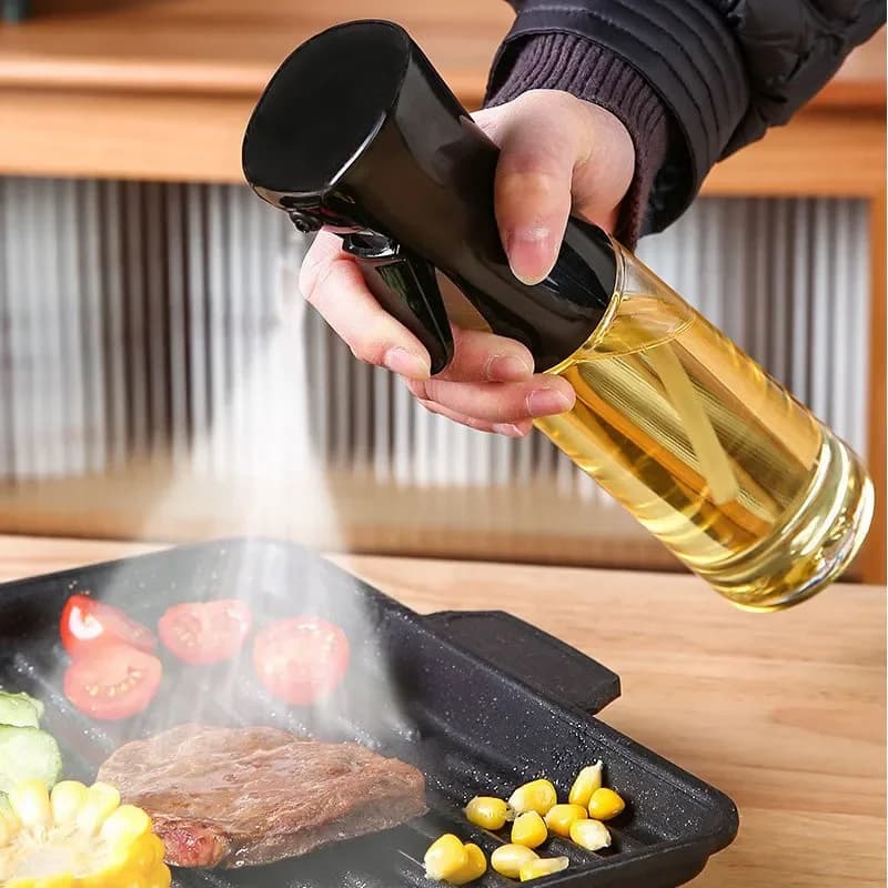 Butelka z rozpylaczem oleju 200/300/500ml do grillowania, gotowania, rozpylacz oleju z oliwek, plastikowa butelka do pieczenia, pusta butelka na ocet lub pędzel do oleju