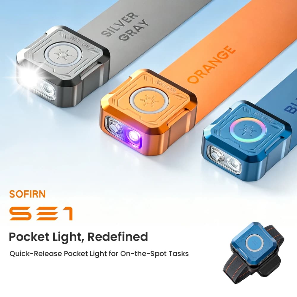 Sofirn SE1 – latarka EDC 300 lm z pierścieniem RGB, magnetyczna, na rower i klucze