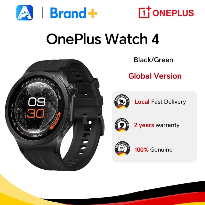 OnePlus Watch 4 (wersja globalna) — smartwatch 1,5", Wear OS, do 16 dni pracy