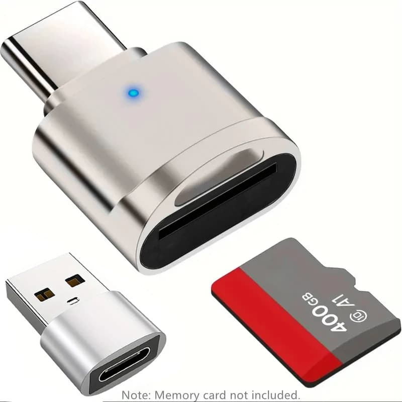 Czytnik kart TF USB-C w obudowie ze stopu cynku — adapter do laptopa i smartfona