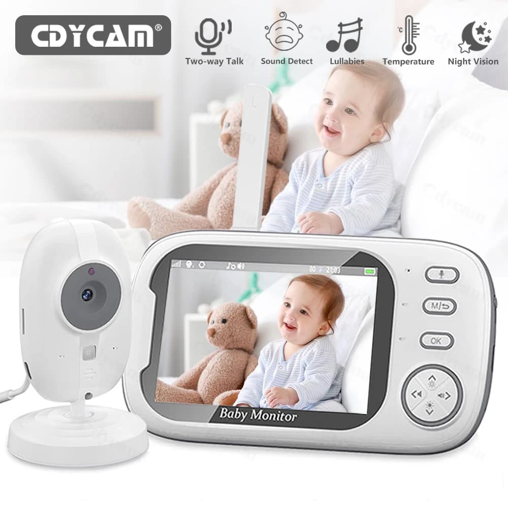 Niania elektroniczna Cdycam z ekranem 3,5" – noktowizor, czujnik temperatury, audio dwukierunkowe