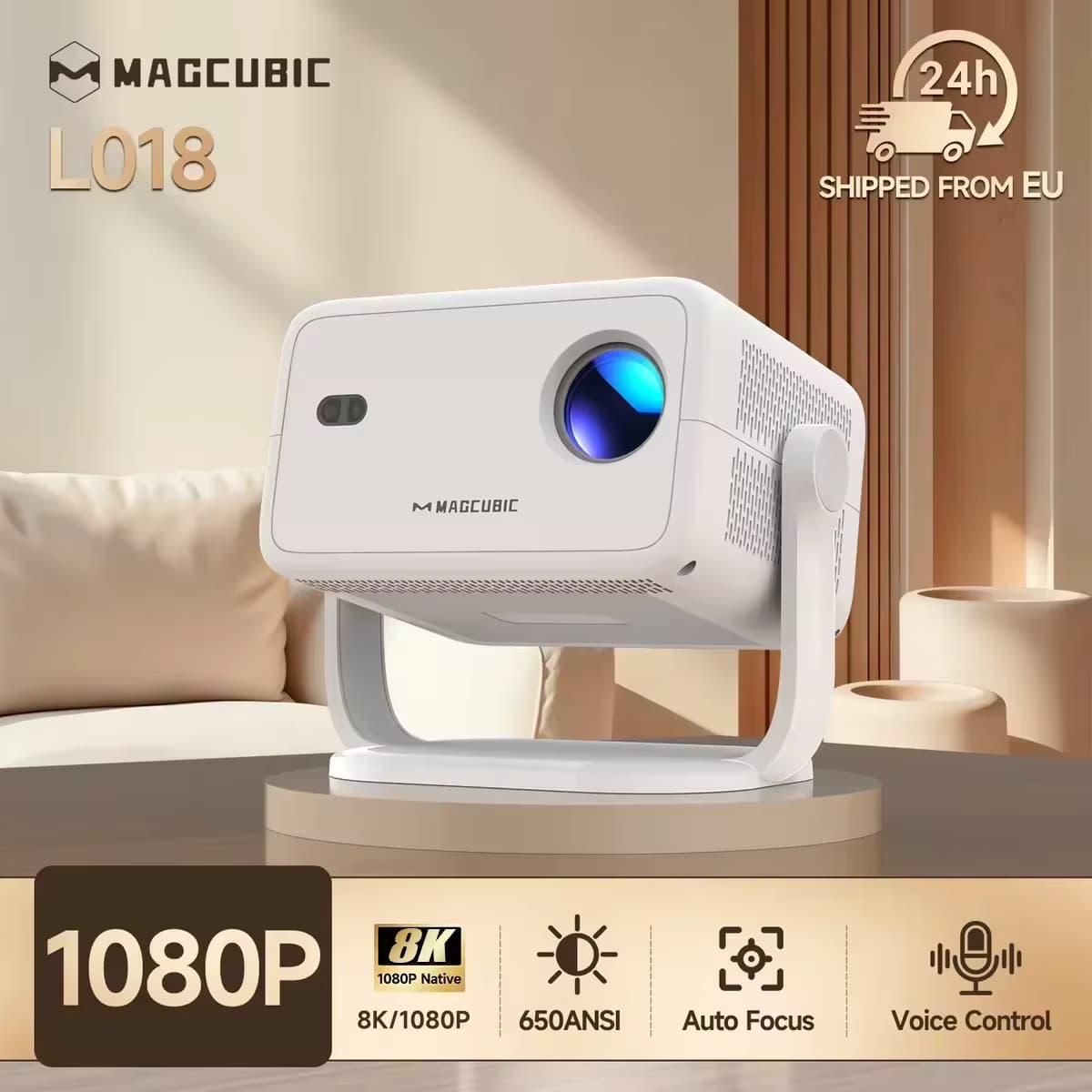 Projektor Magcubic Native 1080P 650ANSI 8K Android14 L018