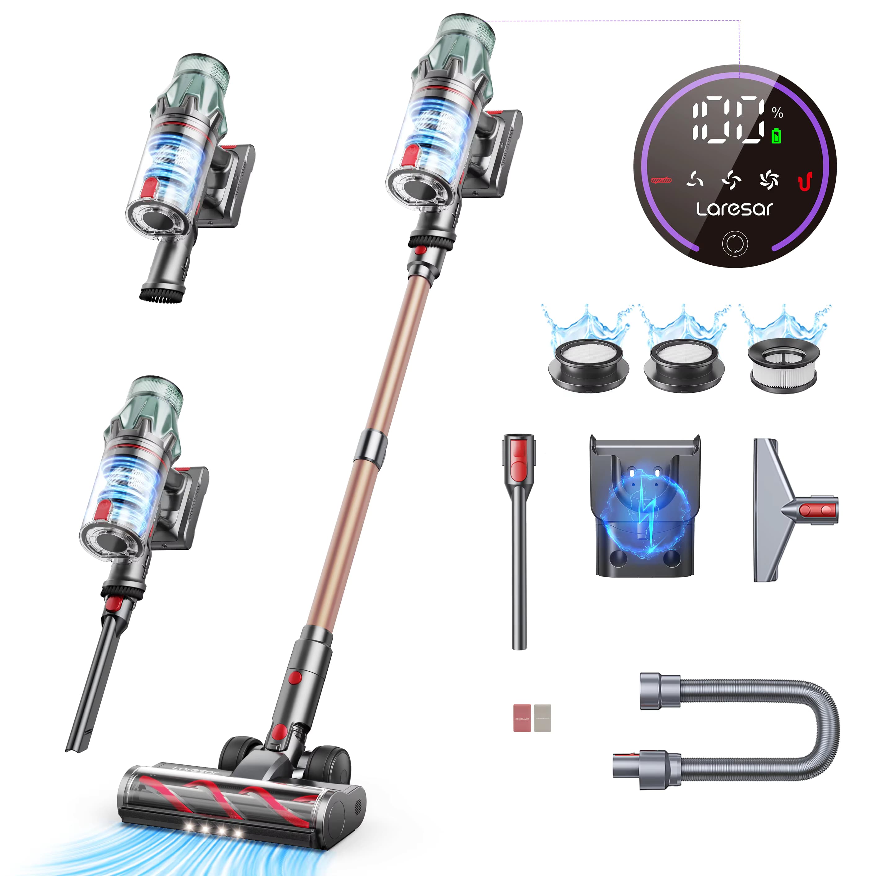 Odkurzacz bezprzewodowy Laresar V7 PRO 600W 65000PA, ręczny, do użytku domowego