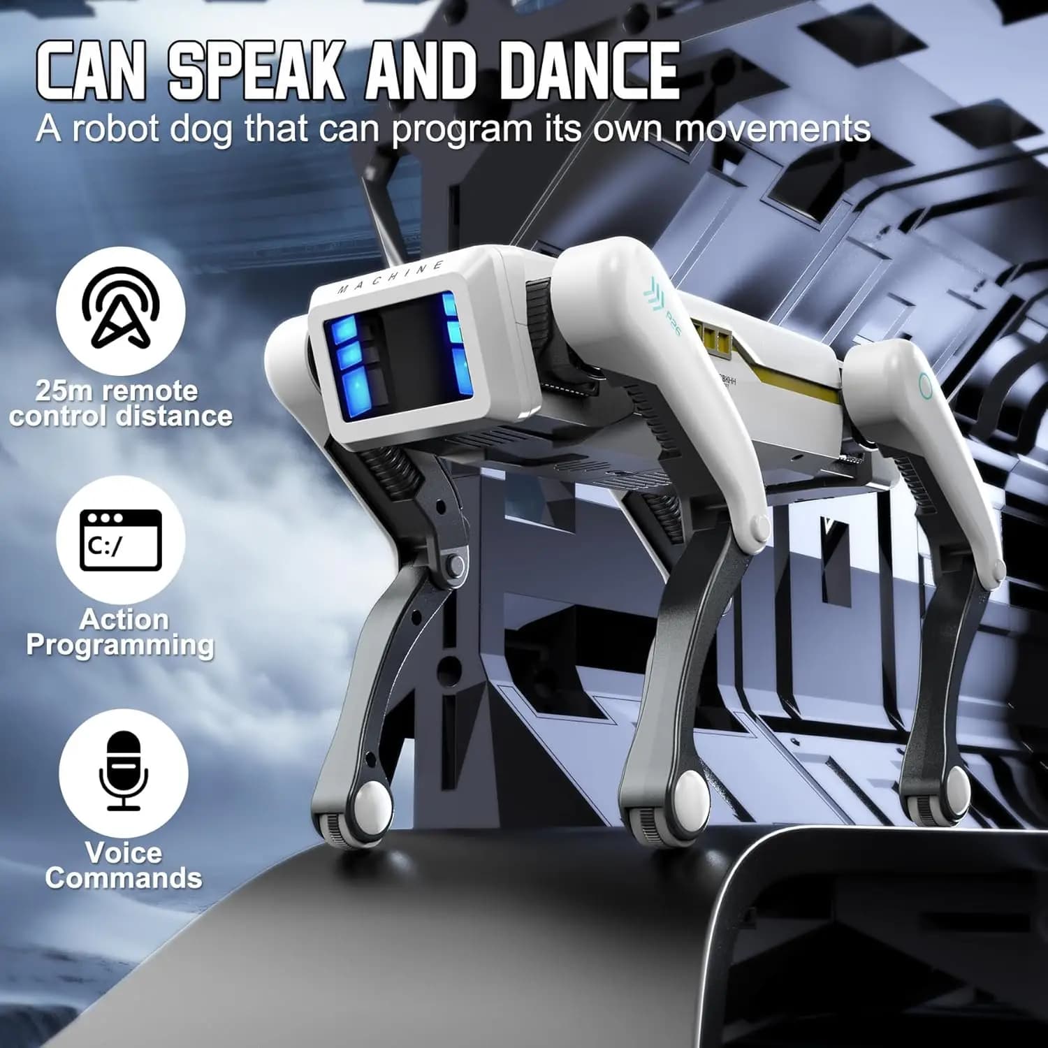Mechaniczny robot-pies RC – śpiewa, tańczy i wykonuje programowalne sekwencje