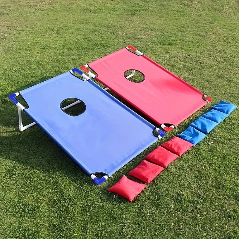 Zestaw do gry Corn Hole — przenośny, składany, z torbami