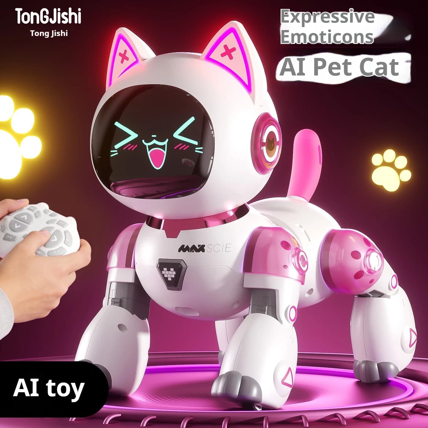 Interaktywny robot-kotek AI dla dziewczynek – taniec i zdalne sterowanie