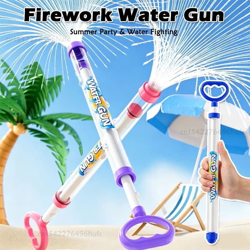 Pistolet na wodę Firework — wysuwana dysza, efekt fajerwerków