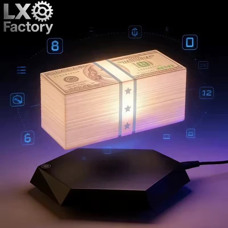 Lewitująca Lampa Plik Banknotów — Gadżet w Stylu GTA